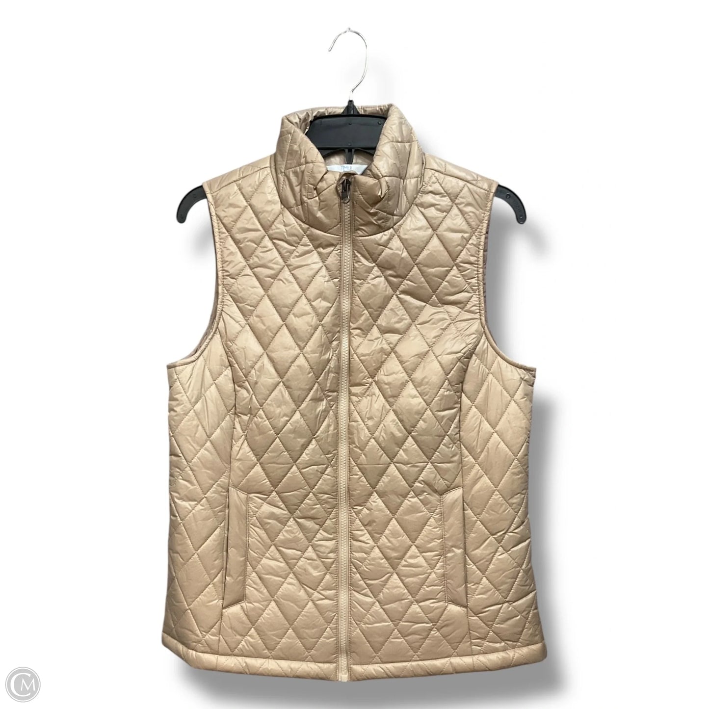 Vest Puffer & Quilted By Time And Tru In Cream, Size: Xs