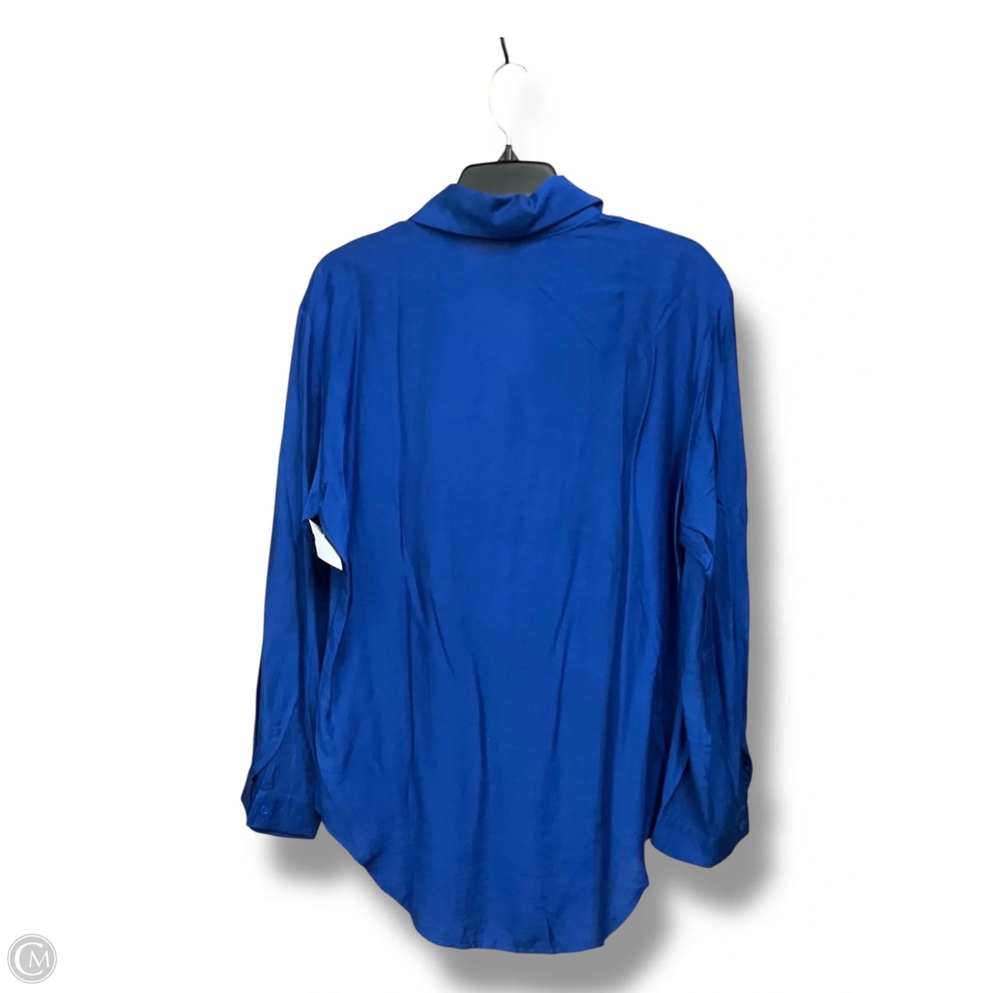 Blouse Long Sleeve By Micas In Blue, Size: L