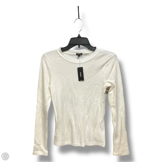 Top Long Sleeve Basic By Express In Cream, Size: M