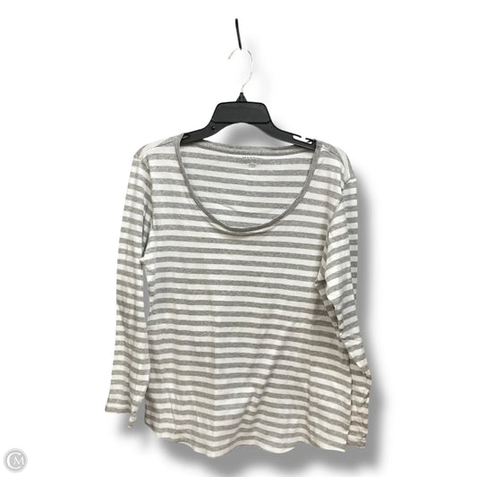 Top Long Sleeve Basic By Massini In Striped Pattern, Size: Xl