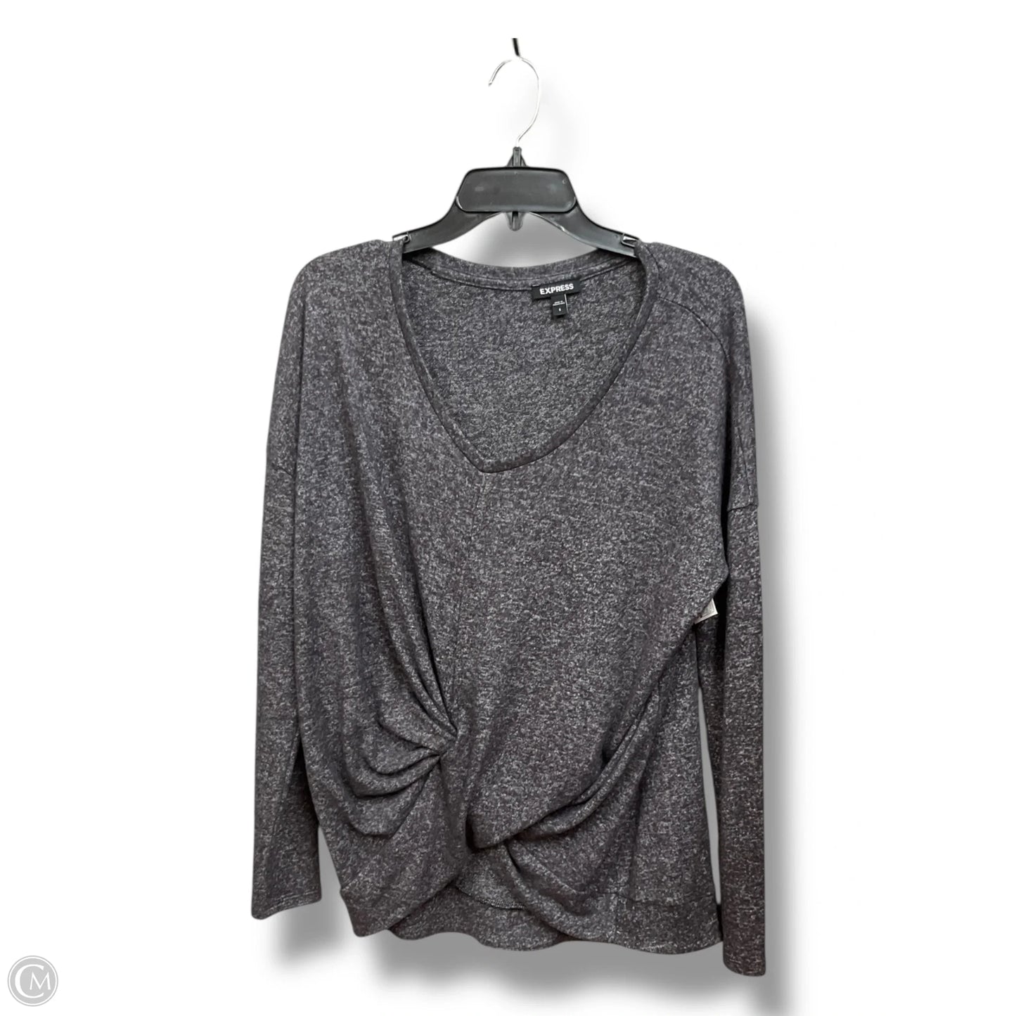 Top Long Sleeve By Express In Grey, Size: S