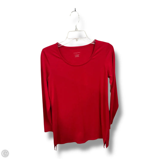 Tunic Long Sleeve By Christopher And Banks In Red, Size: S
