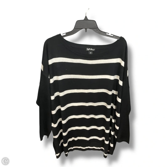 Sweater By Clothes Mentor In Striped Pattern, Size: 1x
