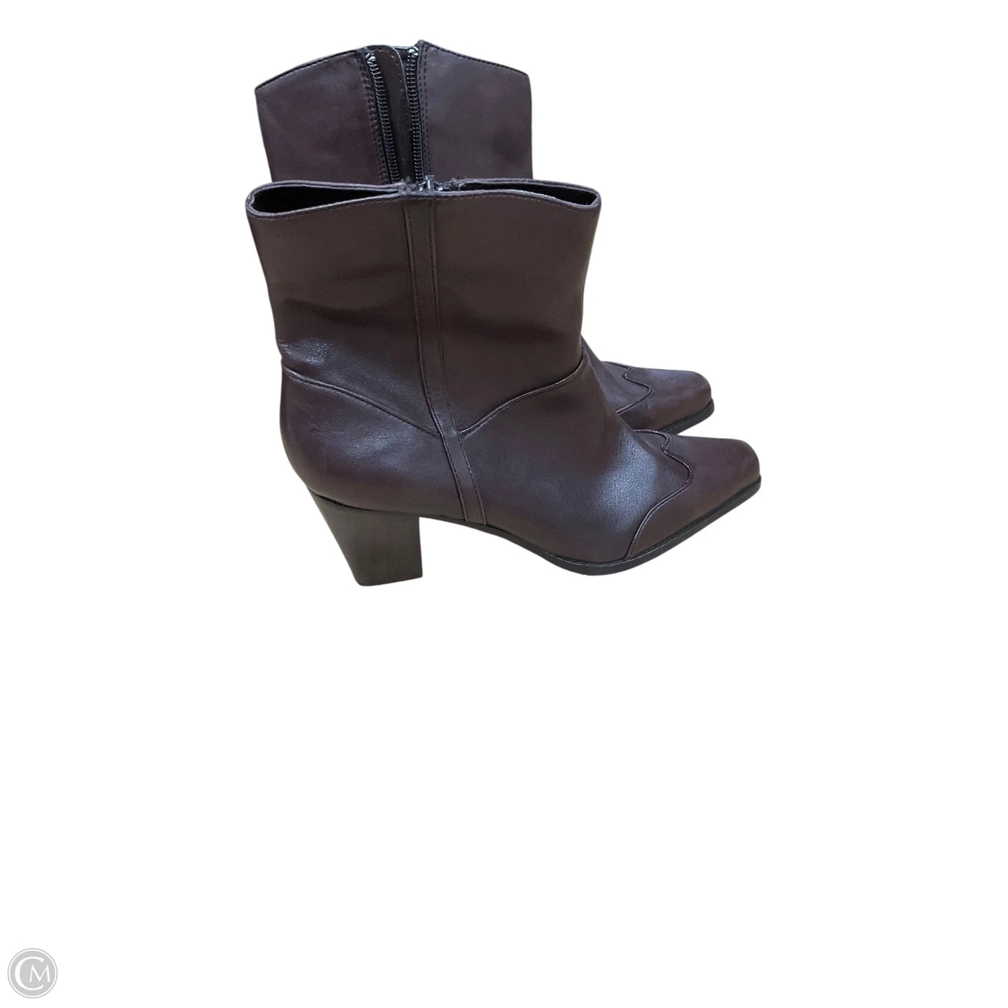 Boots Ankle Heels By Coldwater Creek In Brown, Size: 8.5