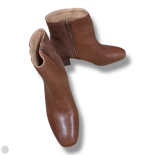 Boots Ankle Heels By Crown Vintage In Tan, Size: 9