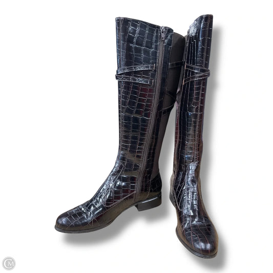 Boots Mid-calf Heels By Chicos In Brown, Size: 9.5