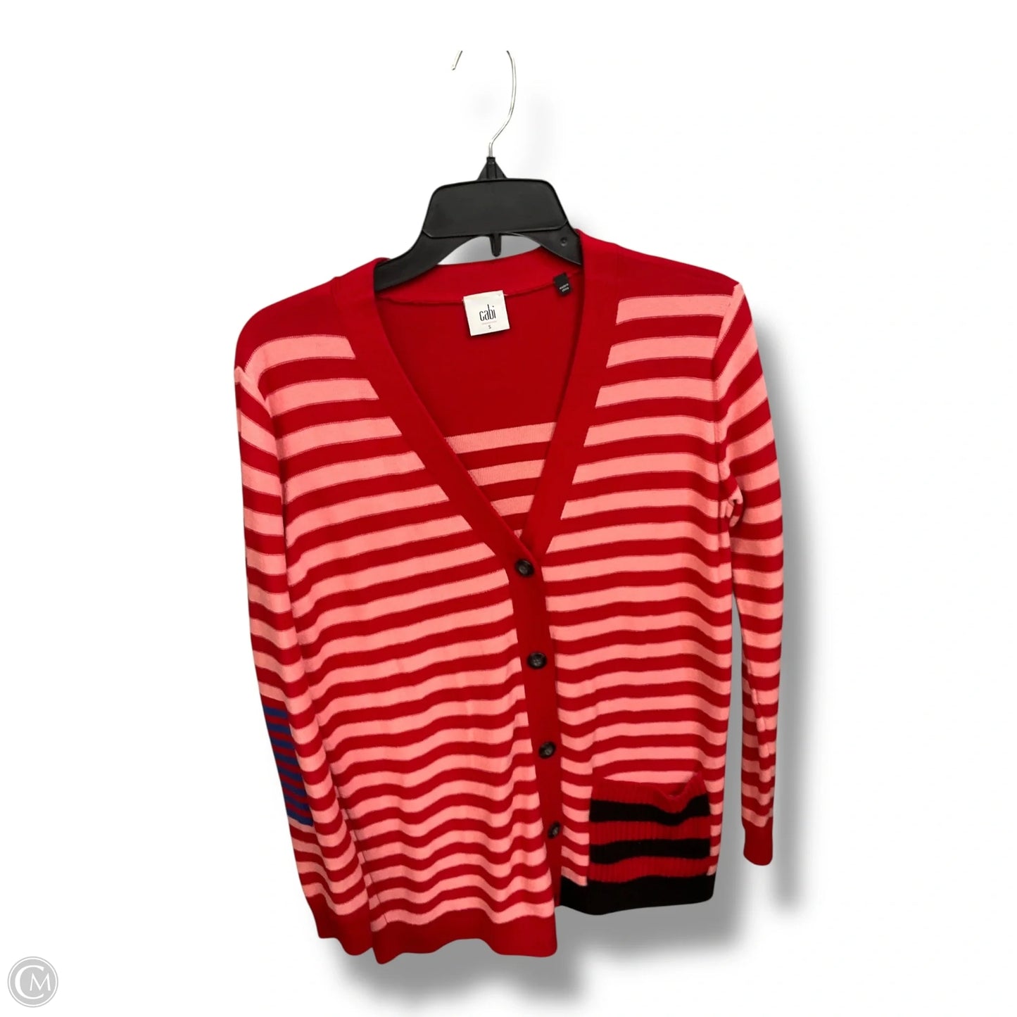 Cardigan By Cabi In Pink & Red, Size: S