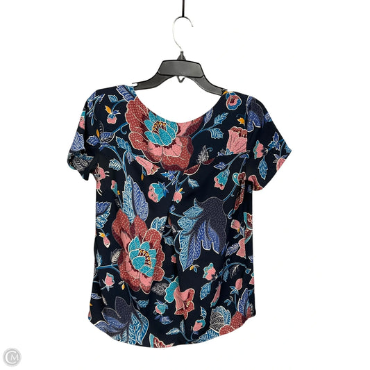Blouse Short Sleeve By Adrianna Papell In Polkadot Pattern, Size: S