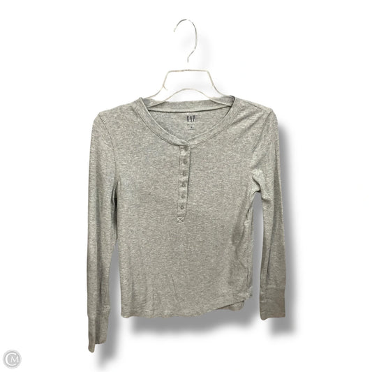 Top Long Sleeve Basic By Gap In Grey, Size: S
