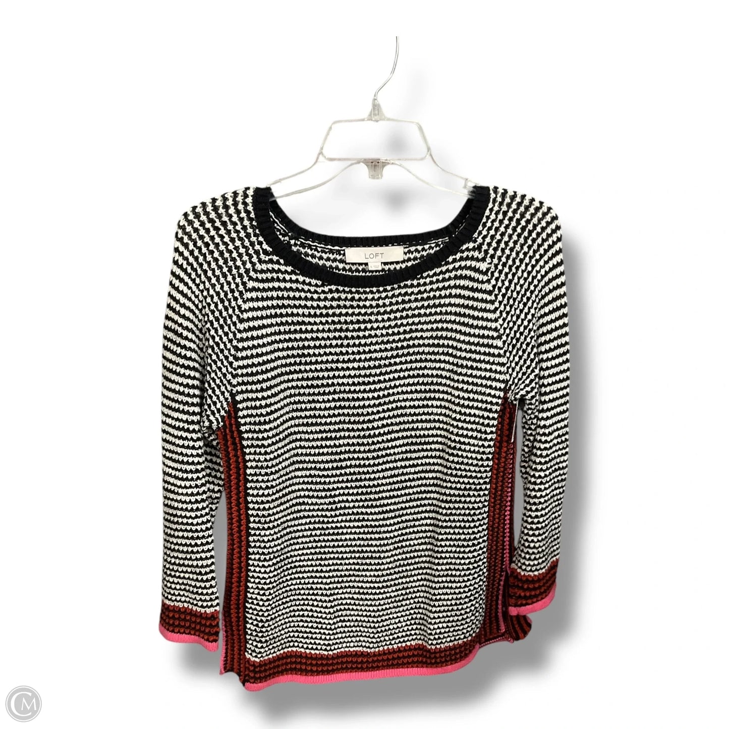 Top Long Sleeve By Loft In Striped Pattern, Size: S