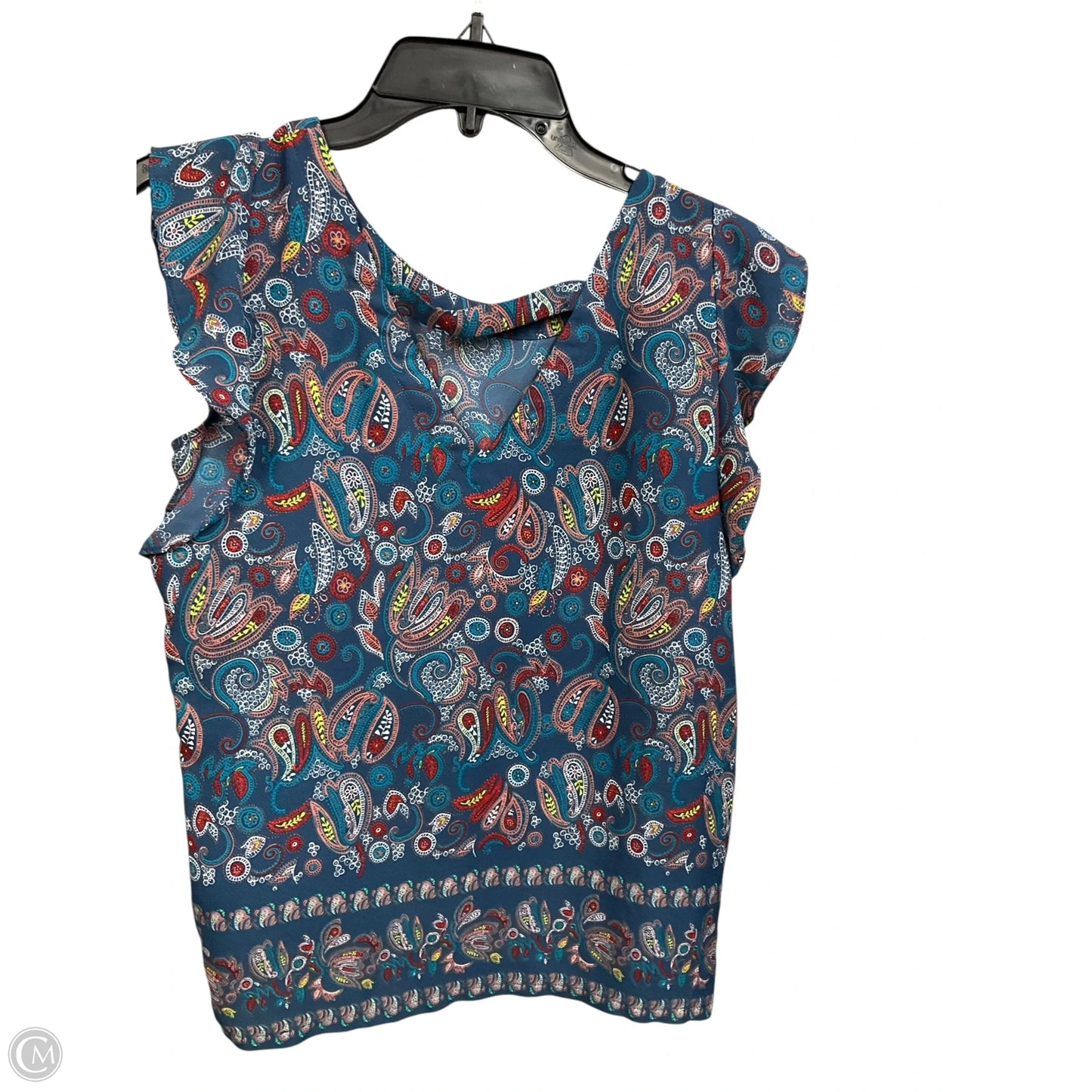 Blouse Sleeveless By Loft In Paisley Print, Size: Xs