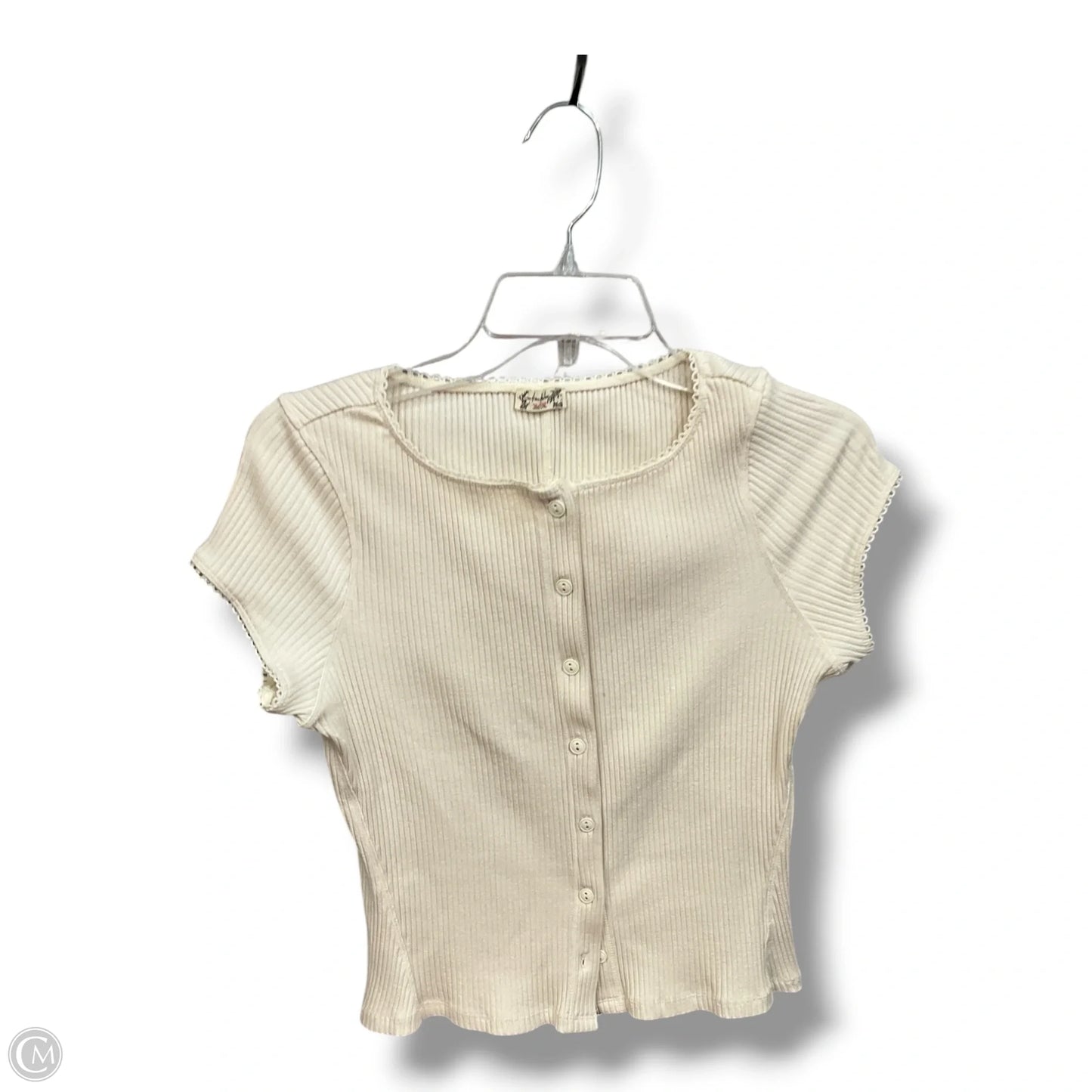 Top Short Sleeve Basic By Free People In Cream, Size: L