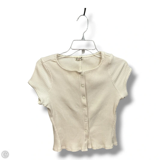 Top Short Sleeve Basic By Free People In Cream, Size: L