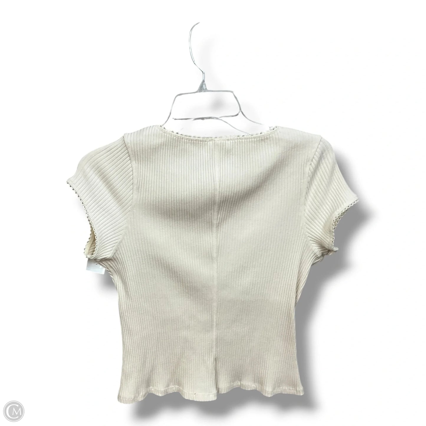 Top Short Sleeve Basic By Free People In Cream, Size: L