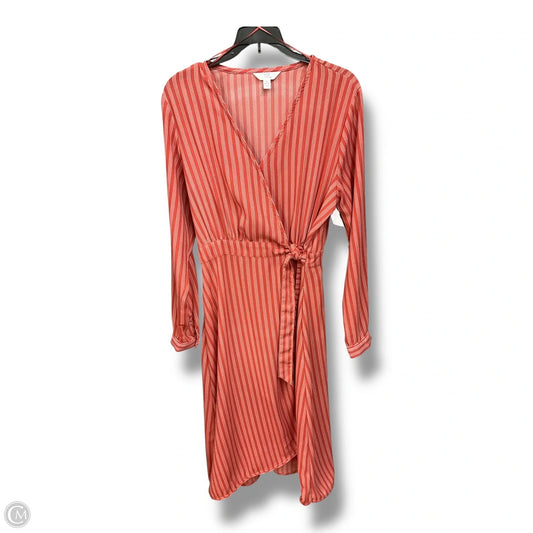 Dress Casual Midi By Time And Tru In Peach, Size: M