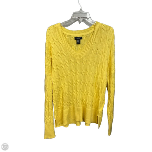 Sweater By Jones And Co In Yellow, Size: Xl