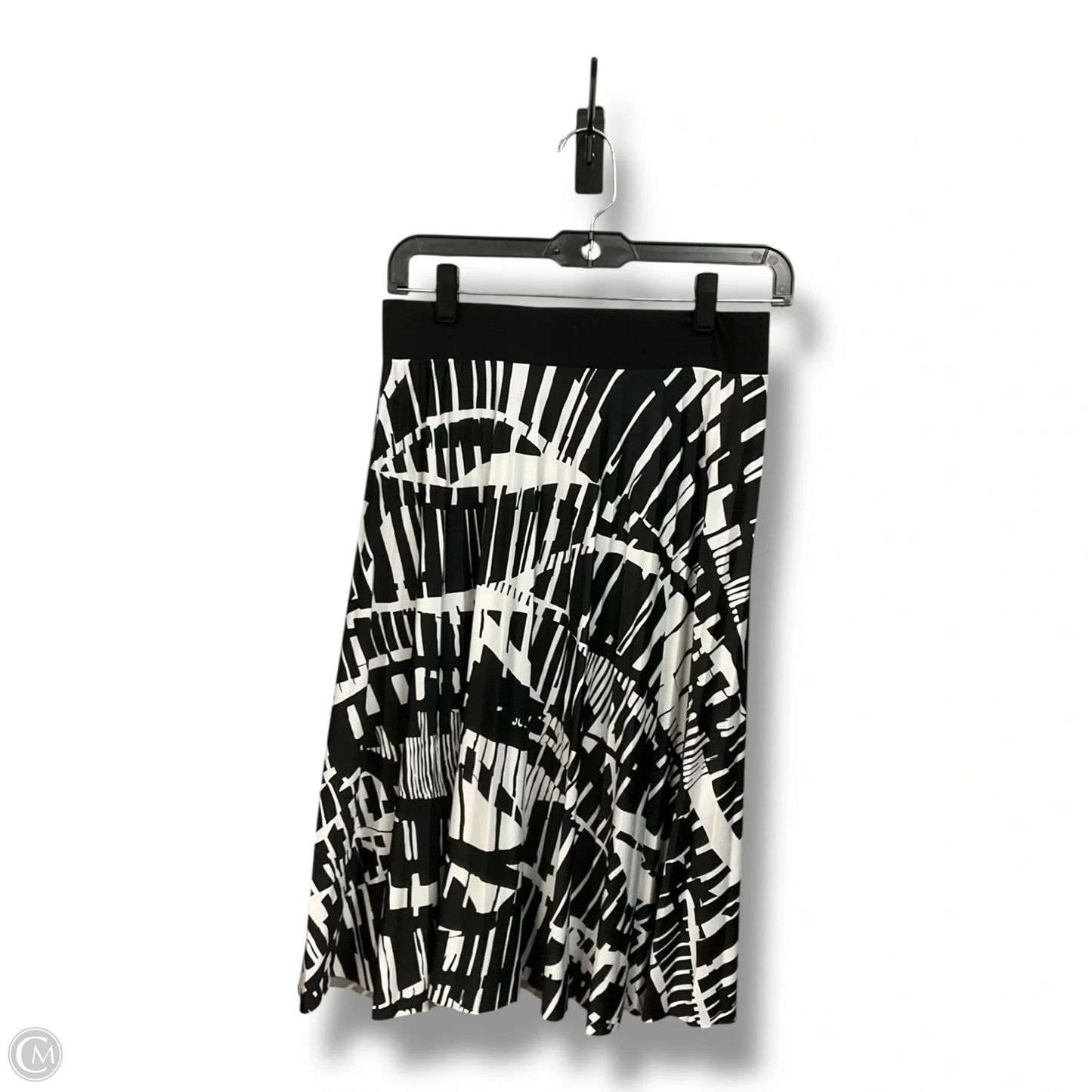 Skirt Midi By Covington In Black & White, Size: Sp