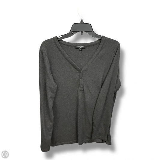 Top Long Sleeve Basic By Mario Serrani In Grey, Size: L