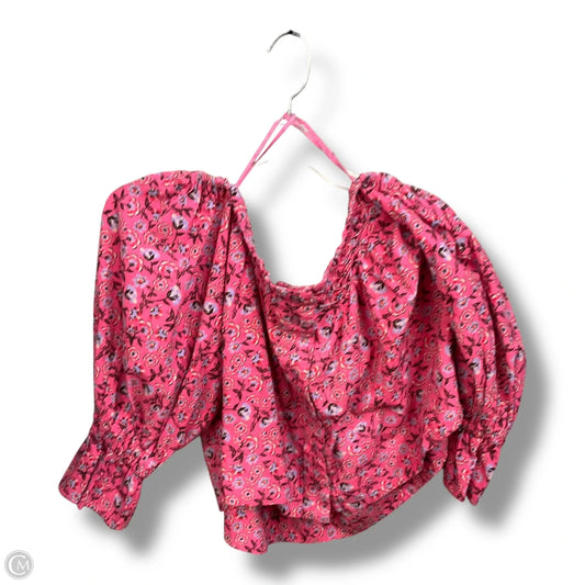 Top 3/4 Sleeve By Free People In Pink, Size: M