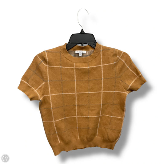 Top Short Sleeve By Polagram In Tan, Size: S