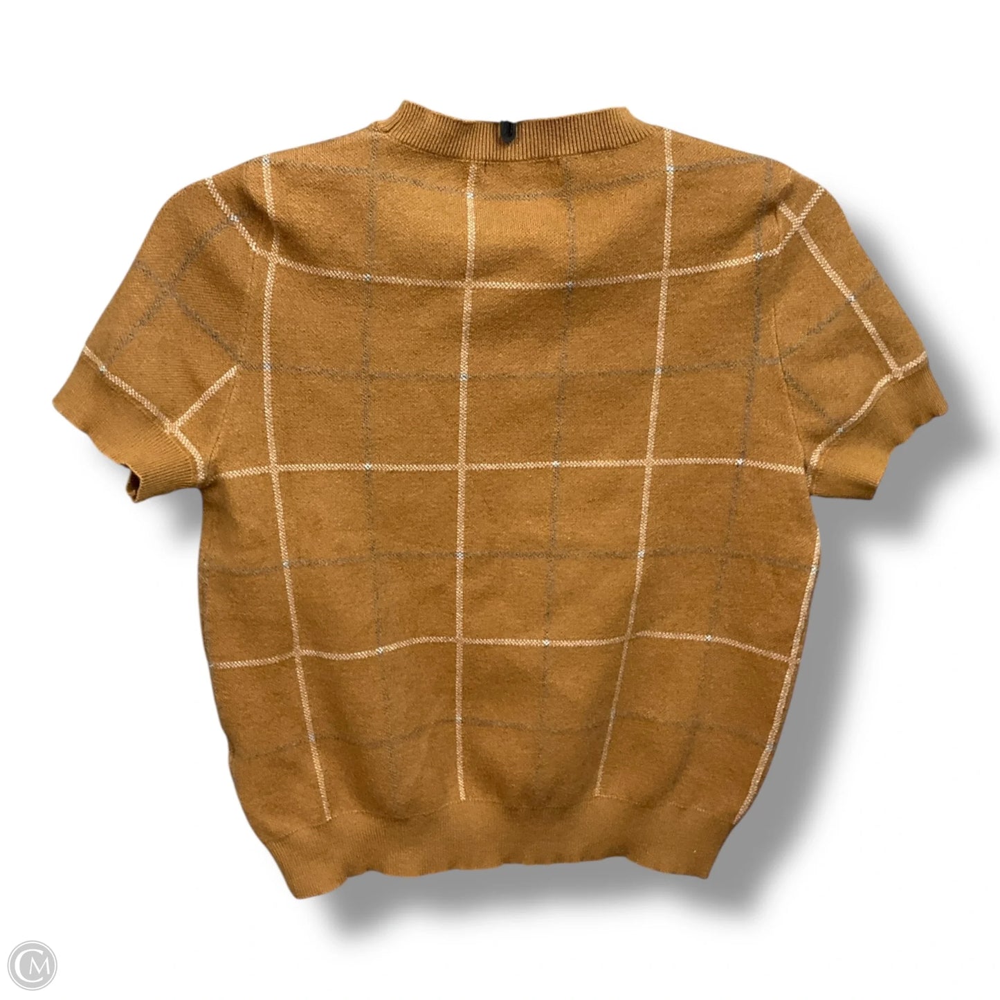Top Short Sleeve By Polagram In Tan, Size: S