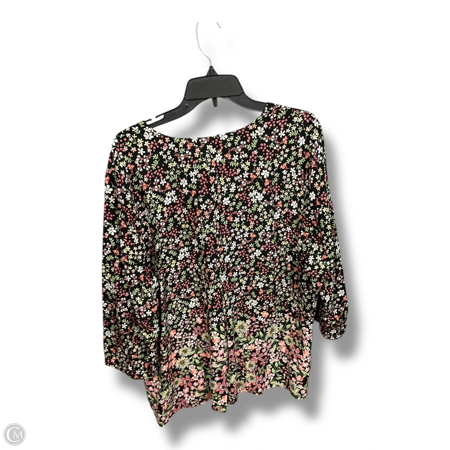 Top 3/4 Sleeve By J. Jill In Floral Print, Size: Xl