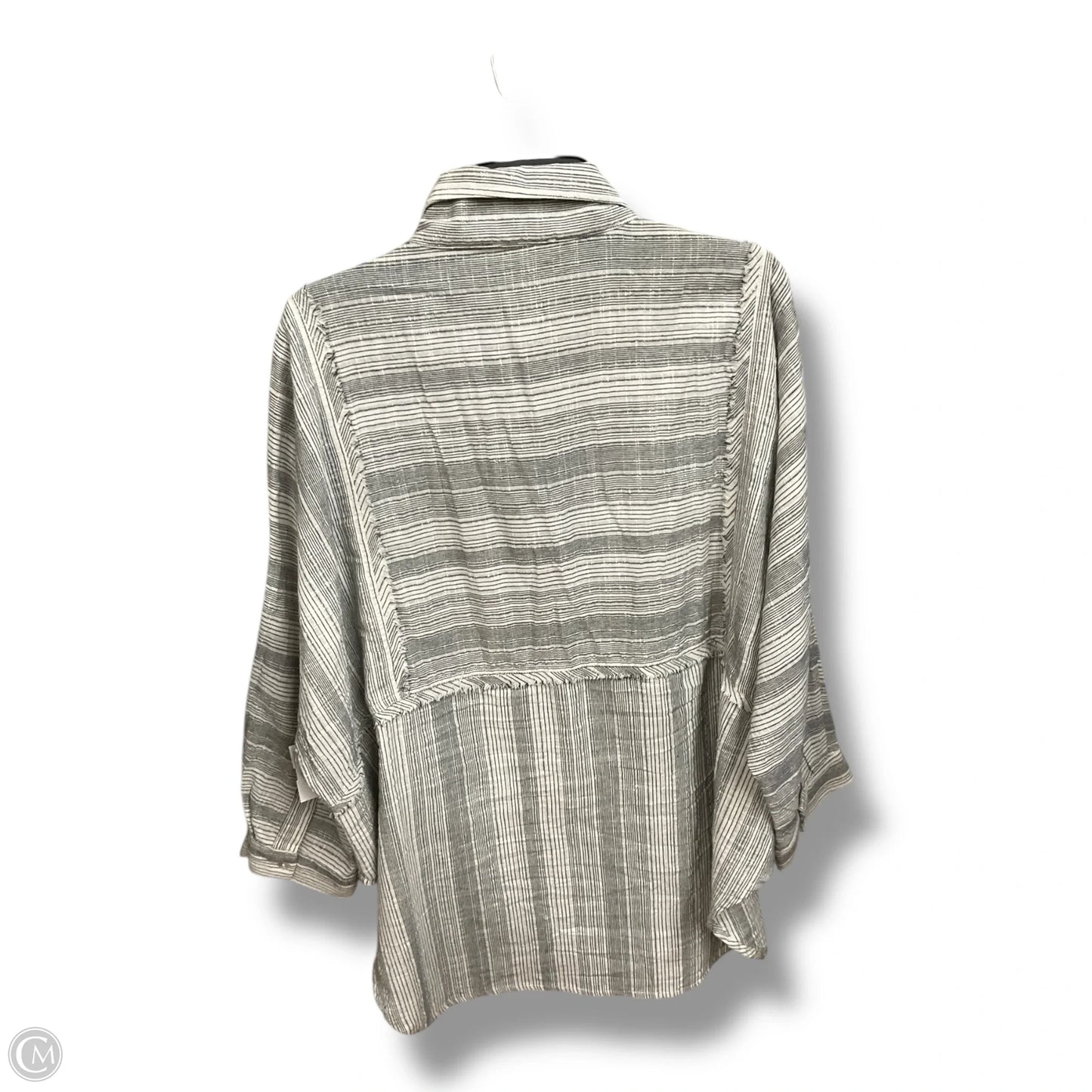 Blouse Long Sleeve By Miss Love In Black & White, Size: L