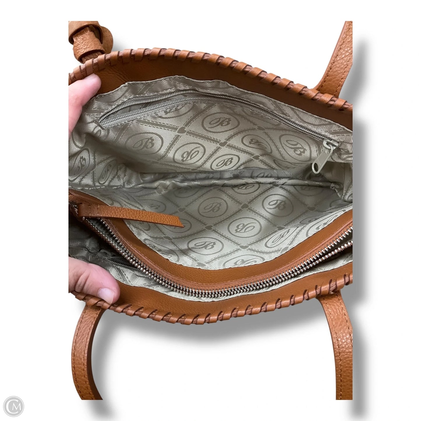 Handbag Leather By Brighton, Size: Large