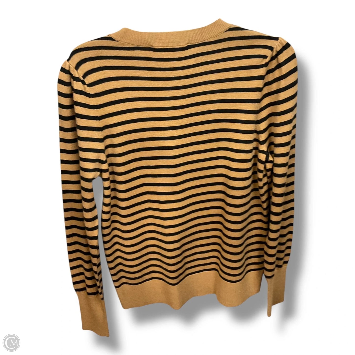 Top Long Sleeve By Loft In Striped Pattern, Size: M