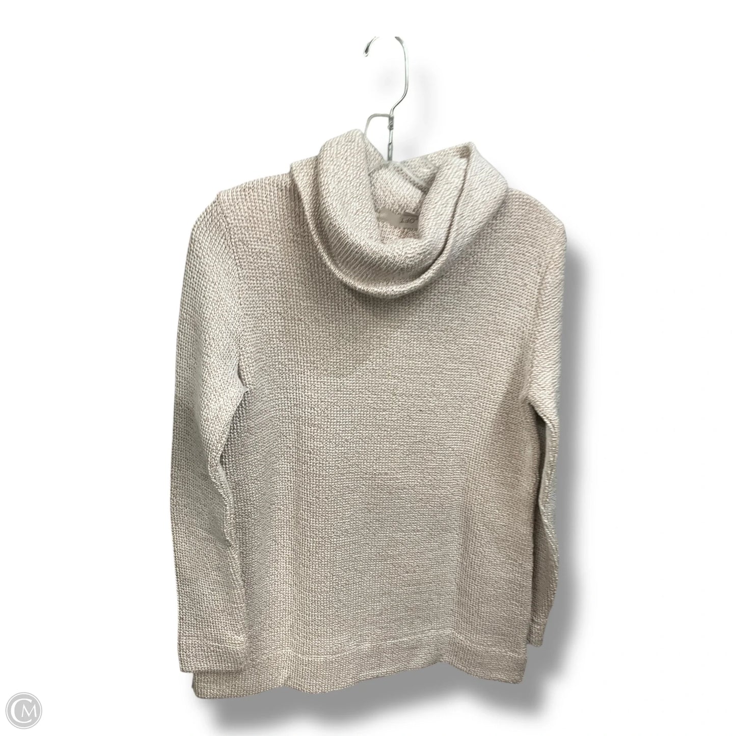 Top Long Sleeve Basic By Loft In Brown & White, Size: Xs