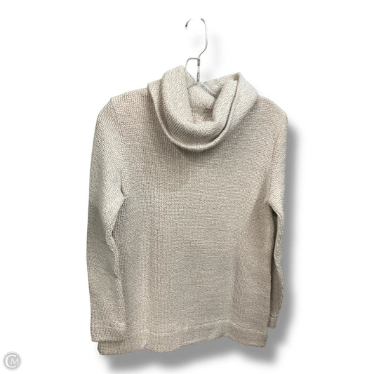 Top Long Sleeve Basic By Loft In Brown & White, Size: Xs
