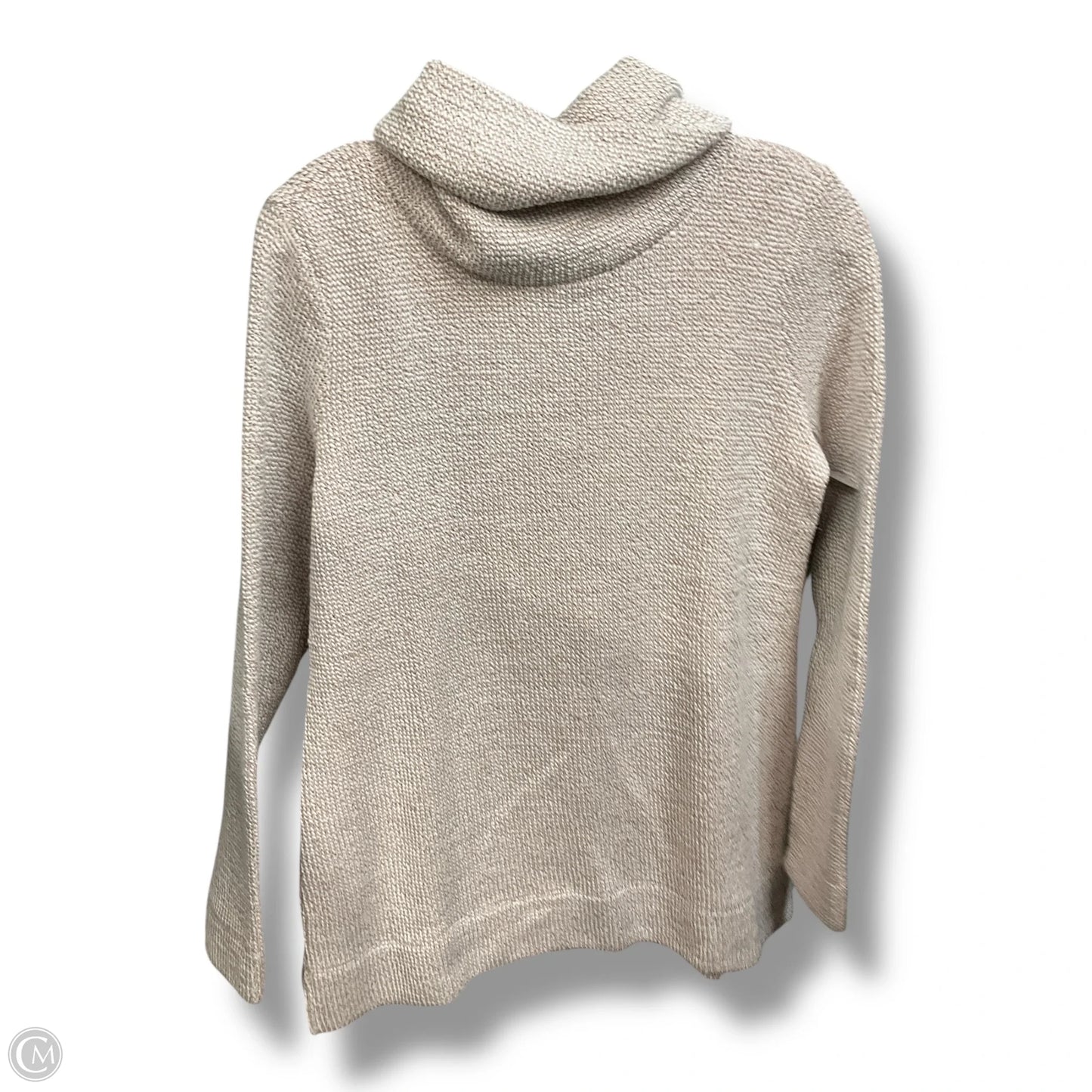 Top Long Sleeve Basic By Loft In Brown & White, Size: Xs