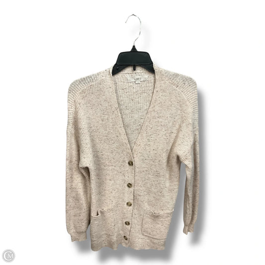 Cardigan By Loft In Cream & Tan, Size: S