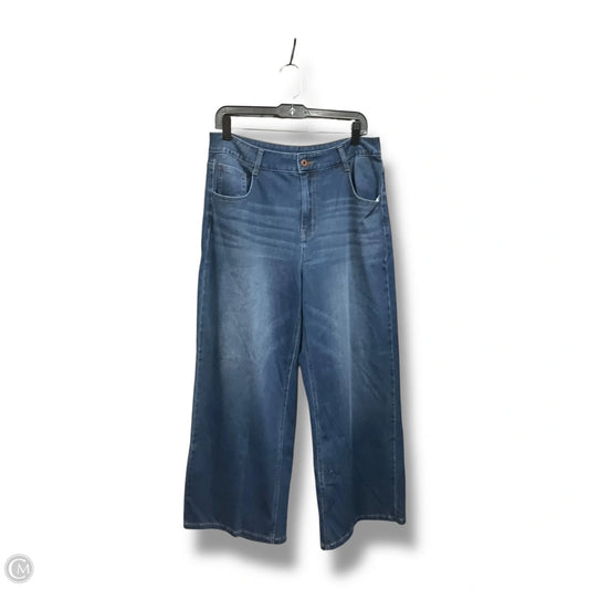 Jeans Wide Leg By Halara In Blue Denim, Size: 12