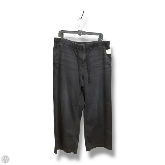 Jeans Wide Leg By American Eagle In Black Denim, Size: 12