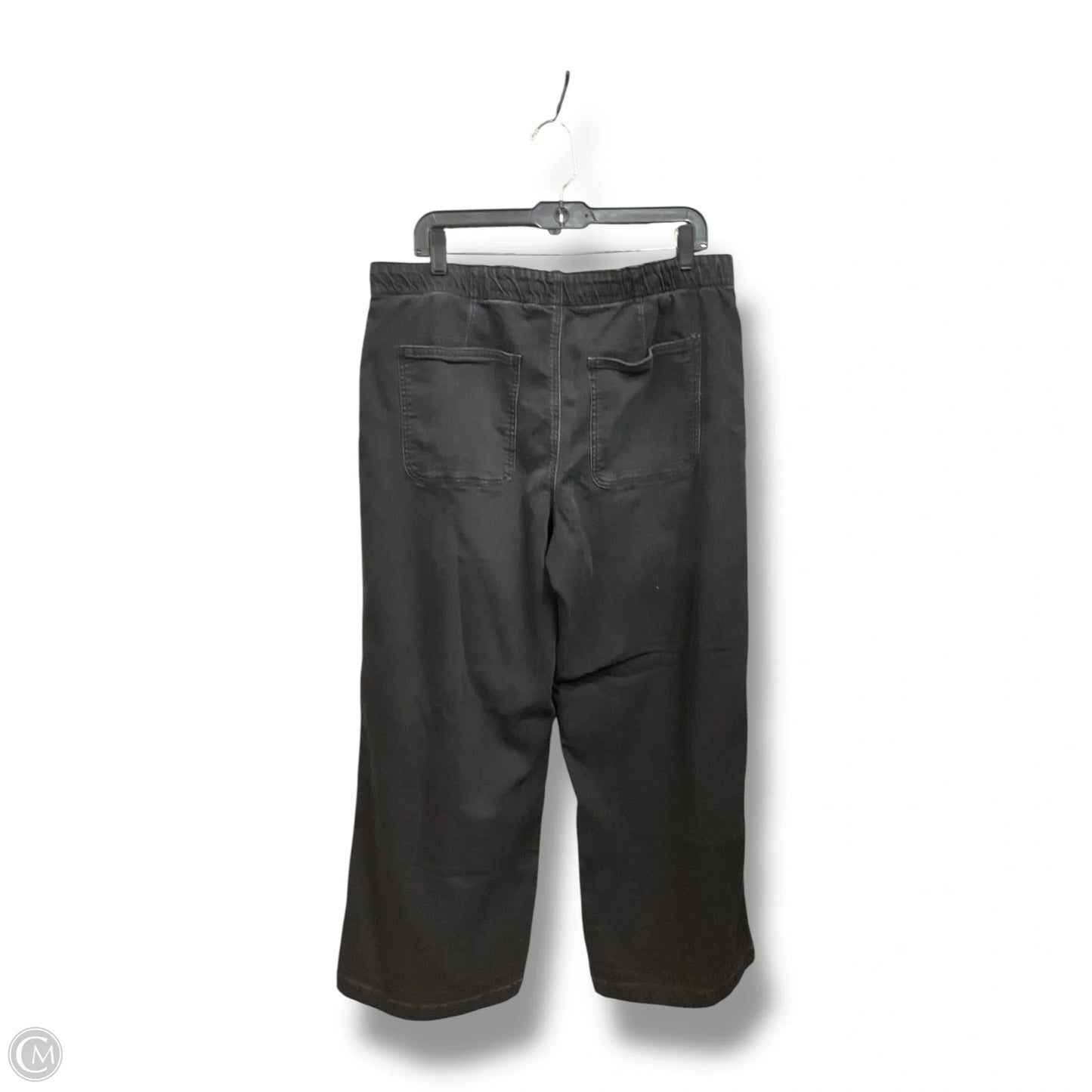 Jeans Wide Leg By American Eagle In Black Denim, Size: 12