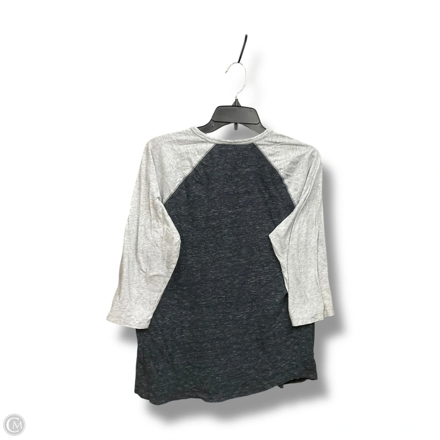 Top Long Sleeve Basic By Express In Black & Grey, Size: M