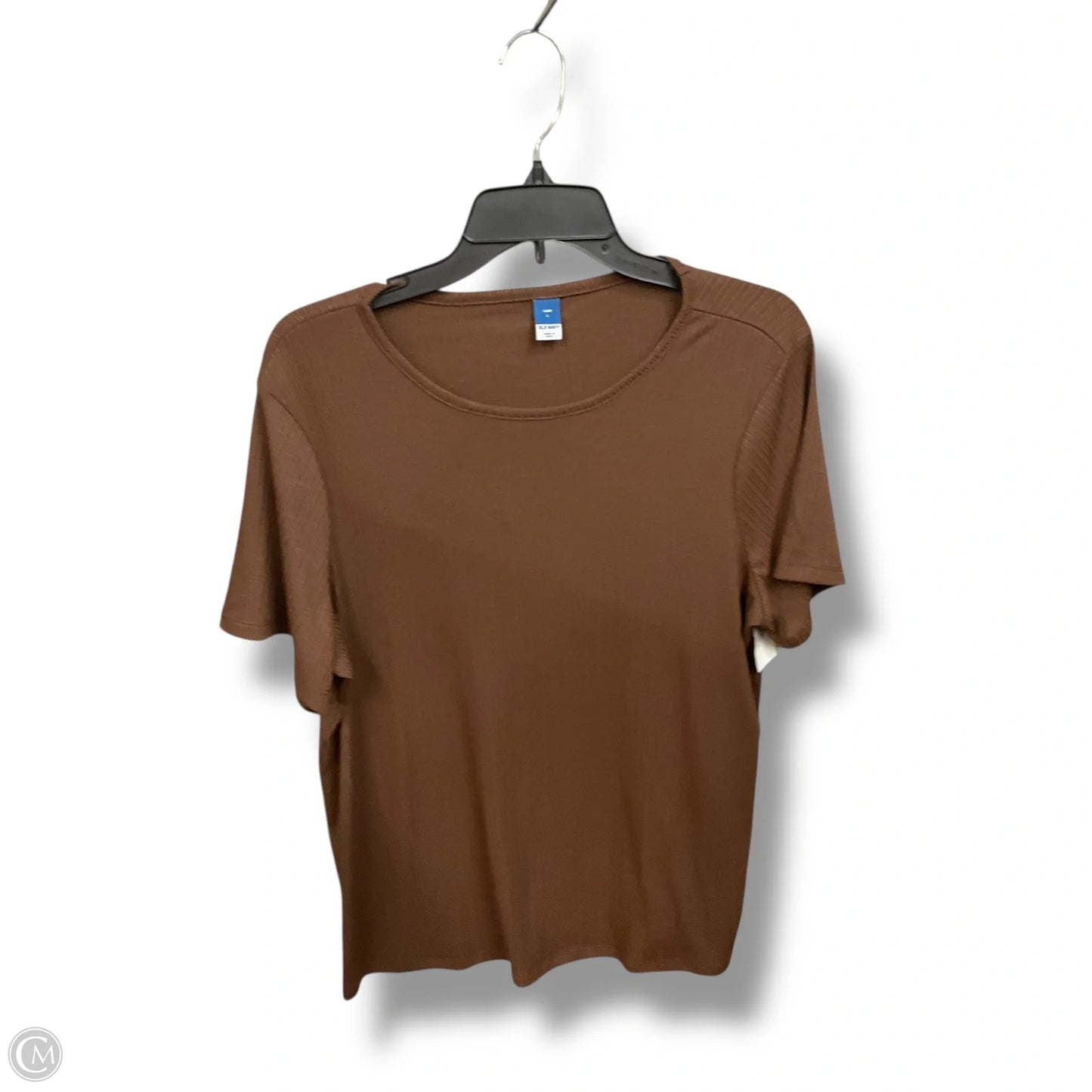 Top Short Sleeve Basic By Old Navy In Brown, Size: L