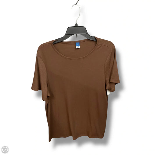 Top Short Sleeve Basic By Old Navy In Brown, Size: L