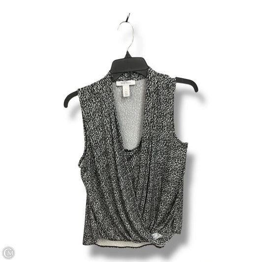 Blouse Sleeveless By White House Black Market In Black & White, Size: L