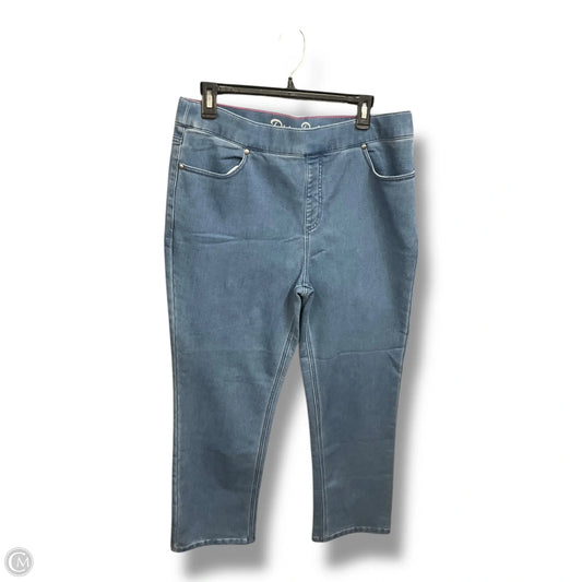 Jeans Straight By Isaac Mizrahi Live Qvc In Blue Denim, Size: 14