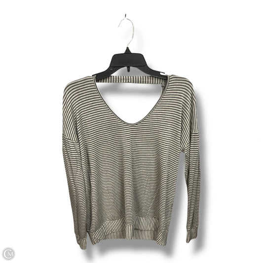 Top Long Sleeve By Elan In Striped Pattern, Size: S