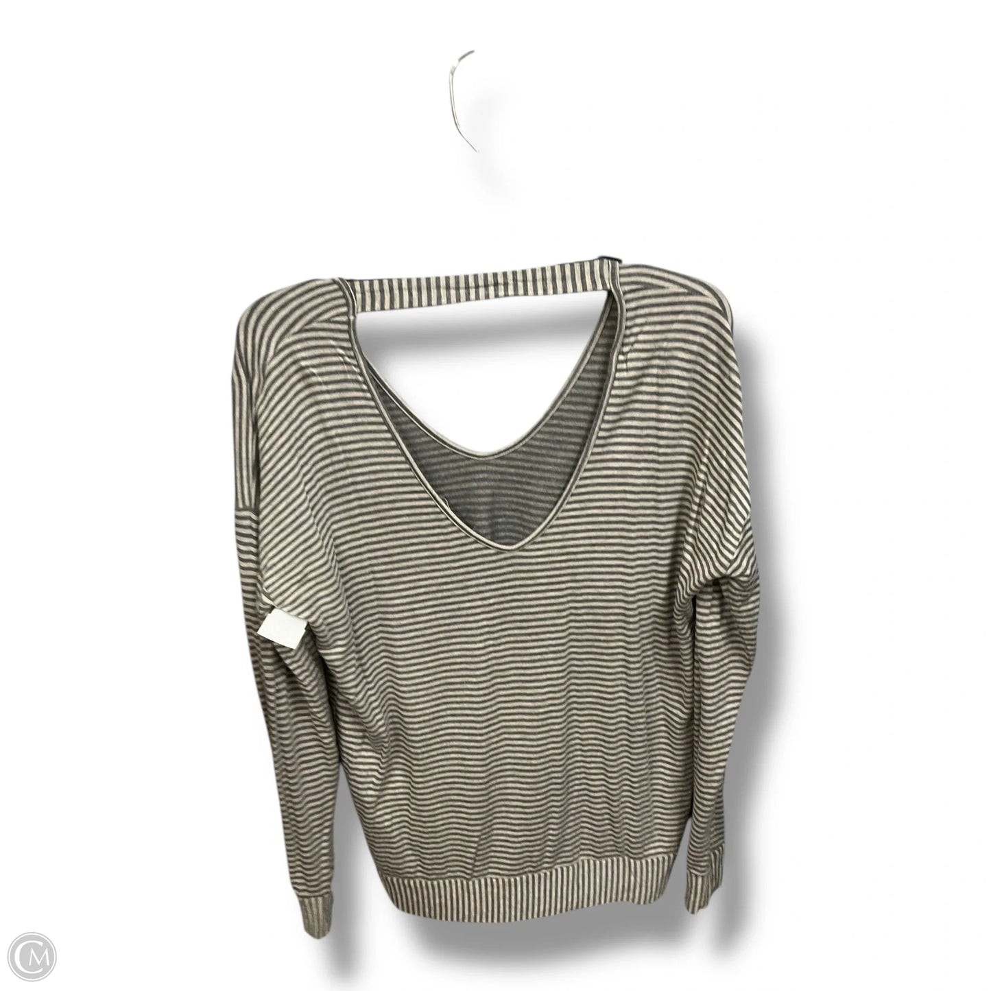 Top Long Sleeve By Elan In Striped Pattern, Size: S