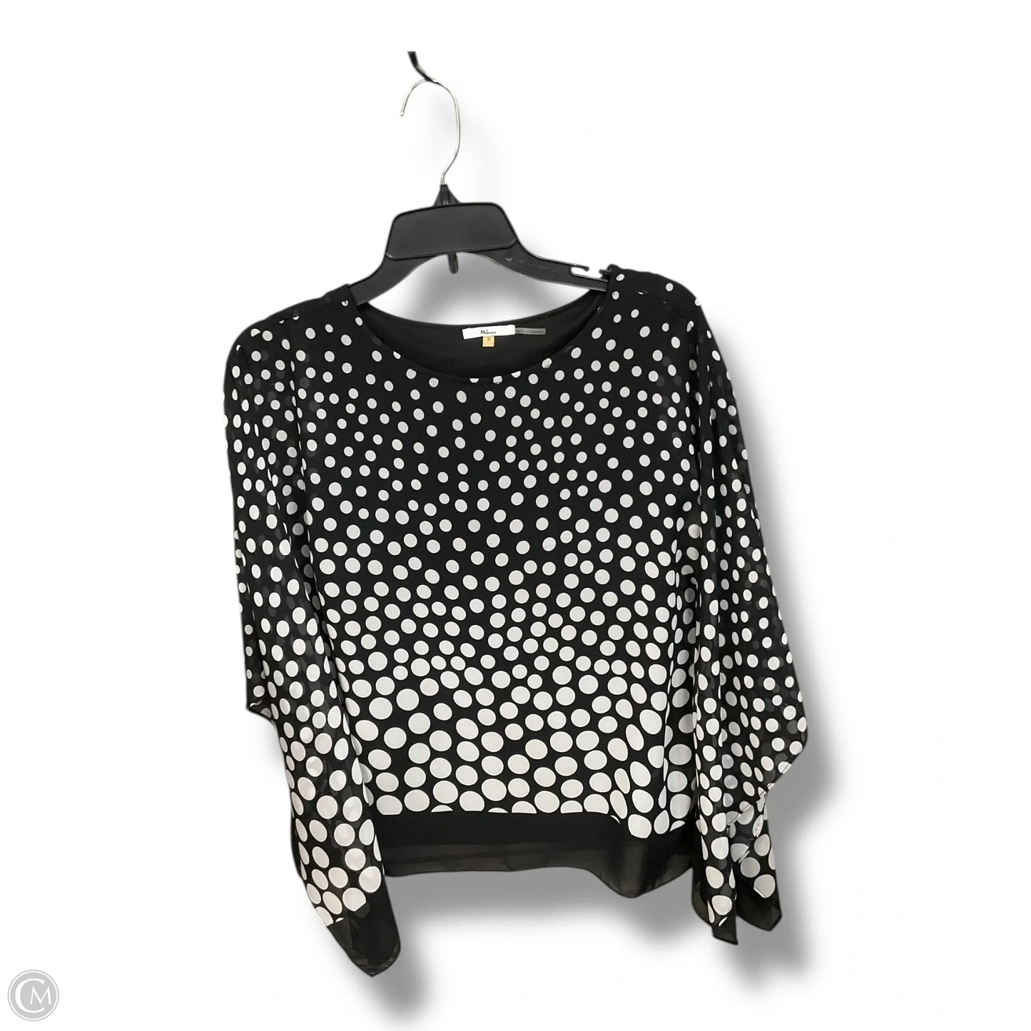 Top Sleeveless By Milano In Polkadot Pattern, Size: S