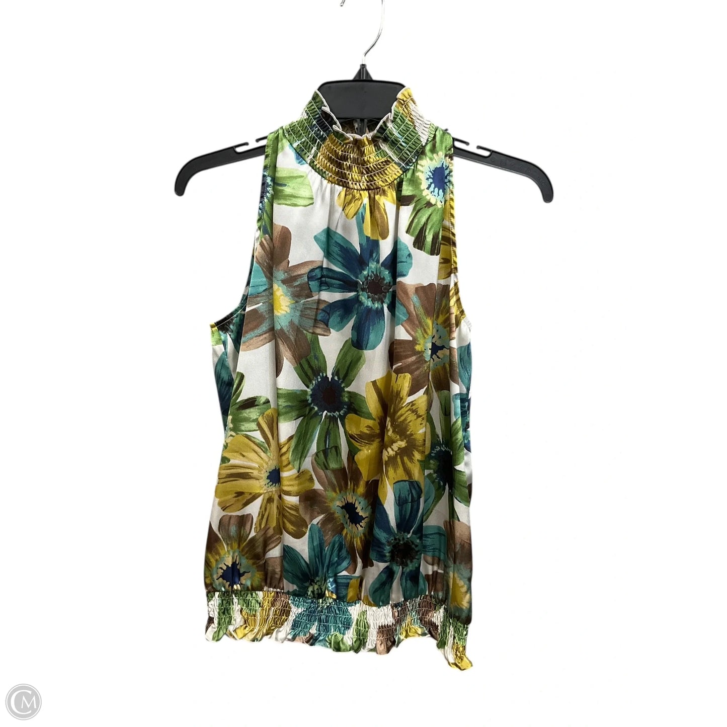 Blouse Short Sleeve By Clothes Mentor In Floral Print, Size: Xl