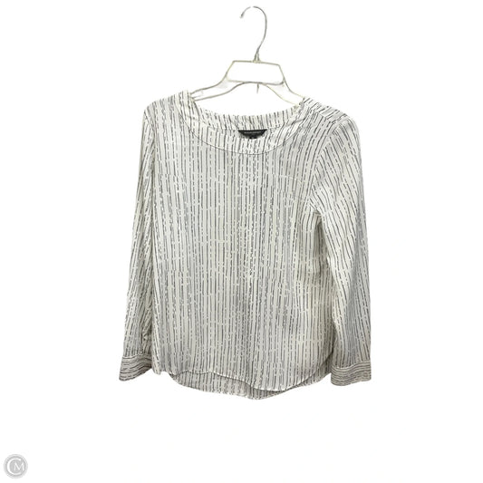 Blouse Long Sleeve By Banana Republic In Black & White, Size: M