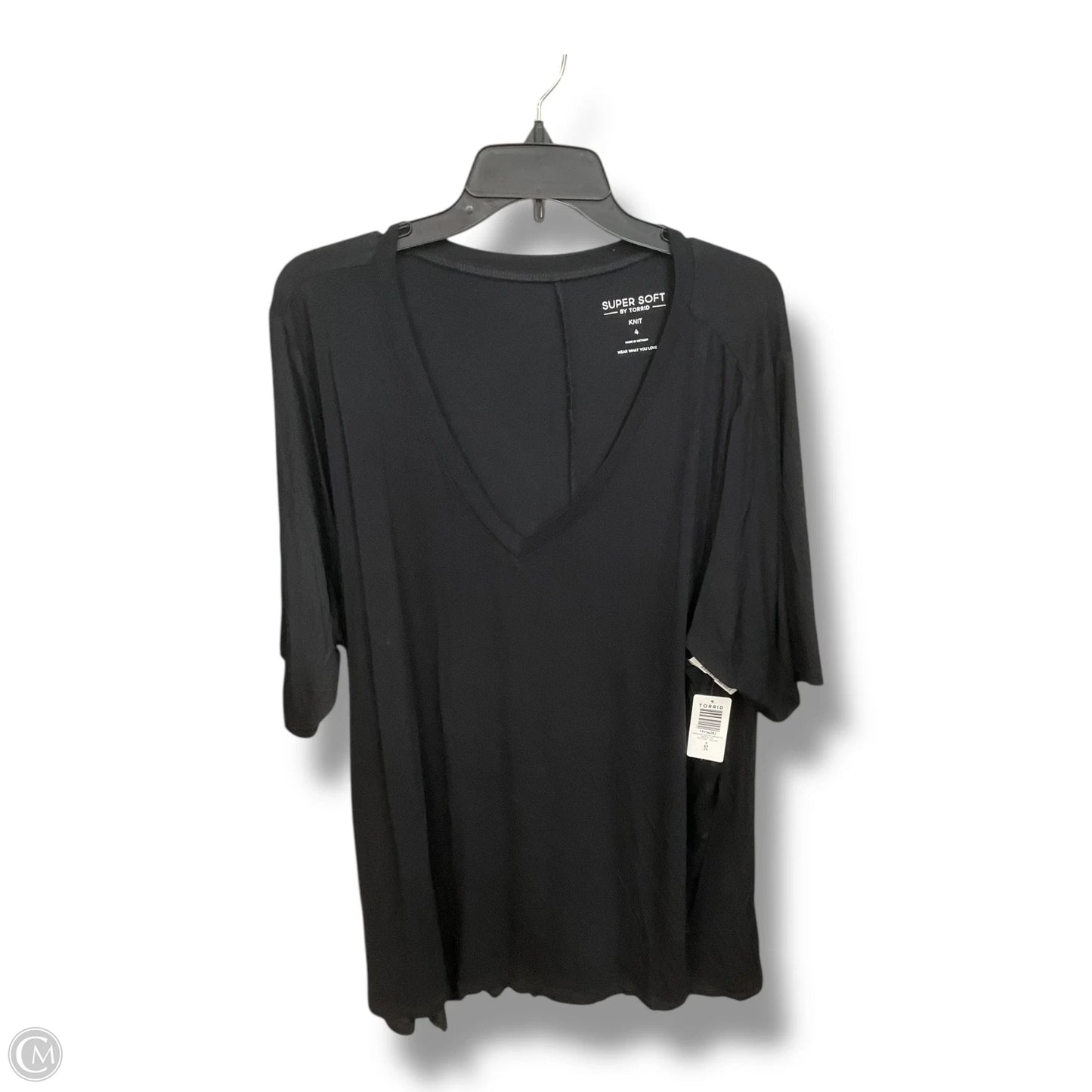 Top Short Sleeve Basic By Torrid In Black, Size: 4x