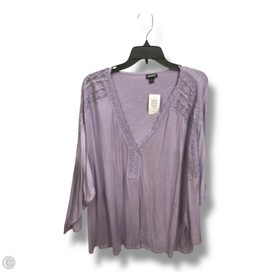 Top 3/4 Sleeve Basic By Torrid In Purple, Size: 4x