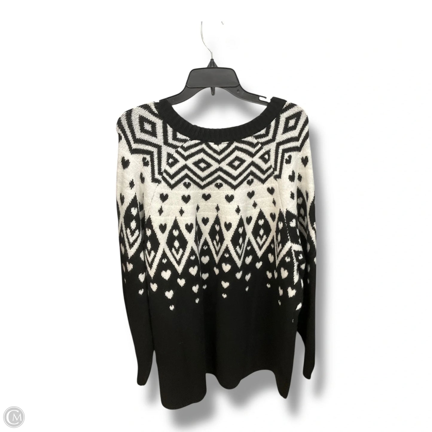 Sweater By Torrid In Black & White, Size: 3x
