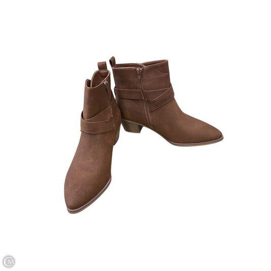 Boots Ankle Heels By Maurices In Brown, Size: 8